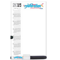 Dry Erase Magnetic Memo Board with Marker & Clip - Large